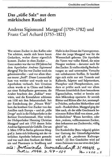 Herbert Schwenk: Das „süße Salz“ aus dem märkischen Runkel, S.97