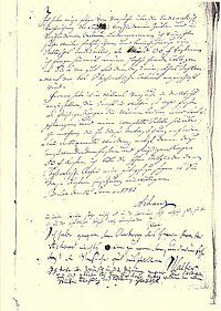 Antrag Franz Carl Achards vom 12. Januar 1786 an die Mitglieder der physikalischen Klasse, die Anschaffung eines Voltaschen Eudiometers für seine Versuche über die eudiometrische Vergleichung der Luft zu bewilligen